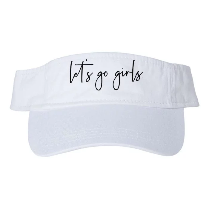 Lets Go Girl Vacation Camping Weekend Valucap Bio-Washed Visor