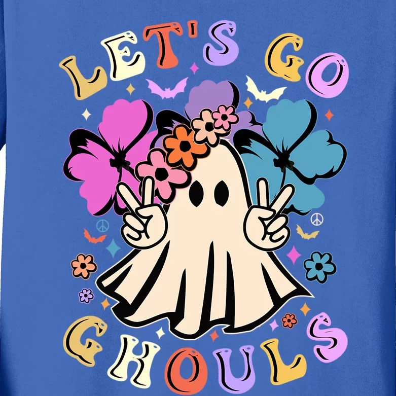 Lets Go Ghouls Halloween Boo Retro Halloween Party Meaningful Gift Kids Long Sleeve Shirt