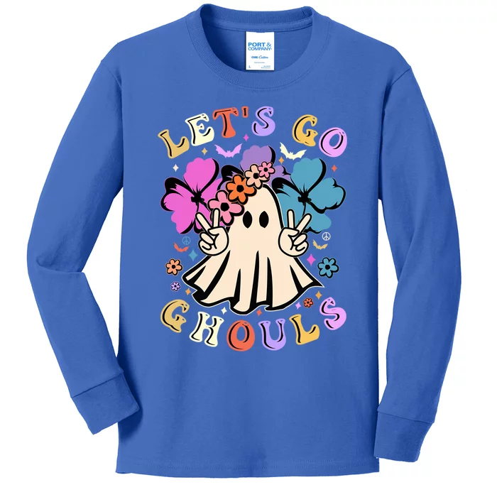 Lets Go Ghouls Halloween Boo Retro Halloween Party Meaningful Gift Kids Long Sleeve Shirt