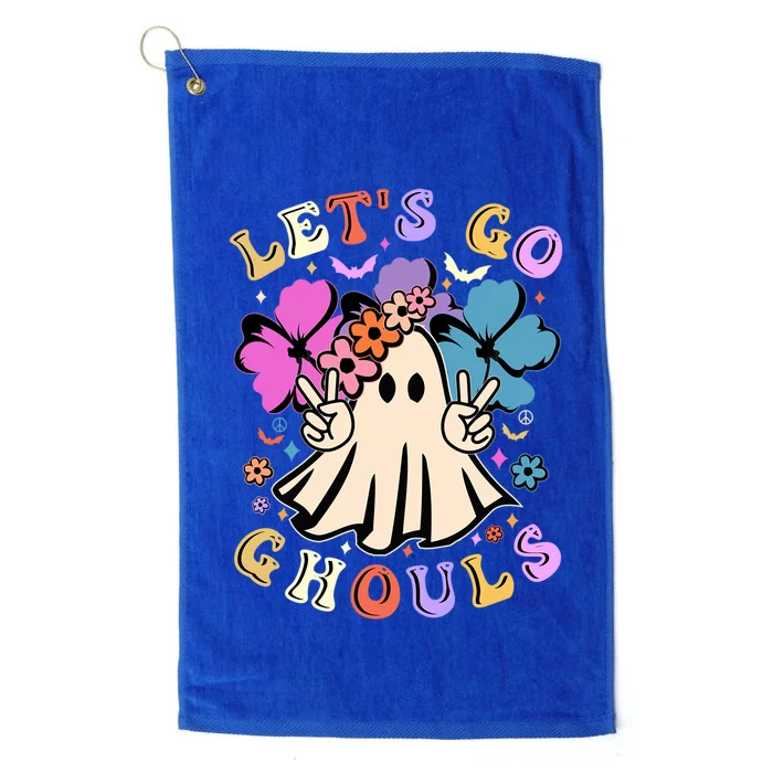 Lets Go Ghouls Halloween Boo Retro Halloween Party Meaningful Gift Platinum Collection Golf Towel