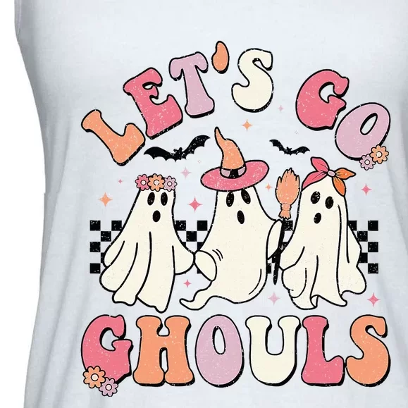 LetS Go Ghouls Halloween Ghost Outfit Costume Ladies Essential Flowy Tank