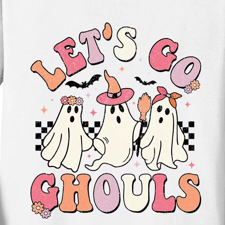 LetS Go Ghouls Halloween Ghost Outfit Costume Kids Long Sleeve Shirt