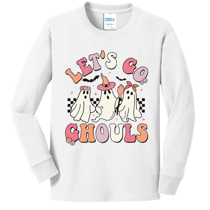 LetS Go Ghouls Halloween Ghost Outfit Costume Kids Long Sleeve Shirt