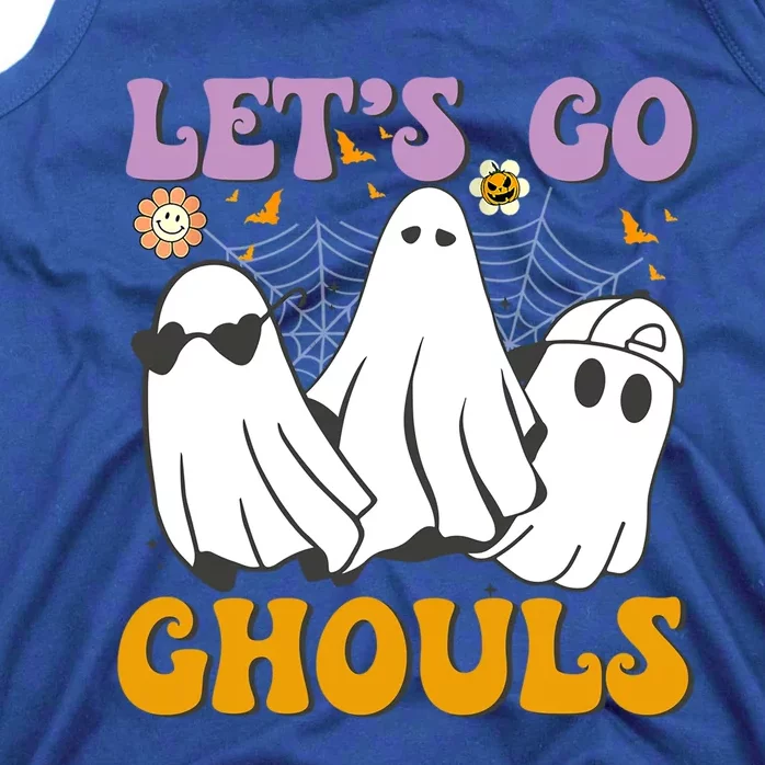 Lets Go Ghouls Halloween Cute Ghosts Spooky Season Gift Tank Top