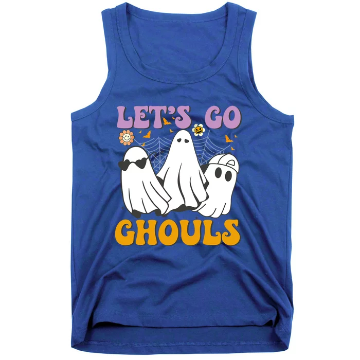 Lets Go Ghouls Halloween Cute Ghosts Spooky Season Gift Tank Top