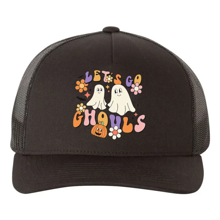 Lets Go Ghouls Funny Ghost Halloween Matching Yupoong Adult 5-Panel Trucker Hat