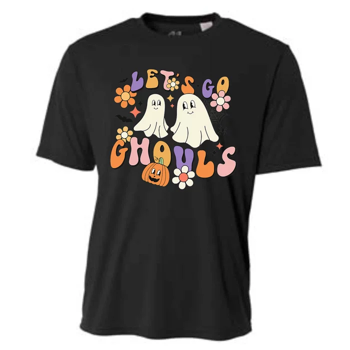 Lets Go Ghouls Funny Ghost Halloween Matching Cooling Performance Crew T-Shirt