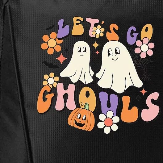 Lets Go Ghouls Funny Ghost Halloween Matching City Backpack