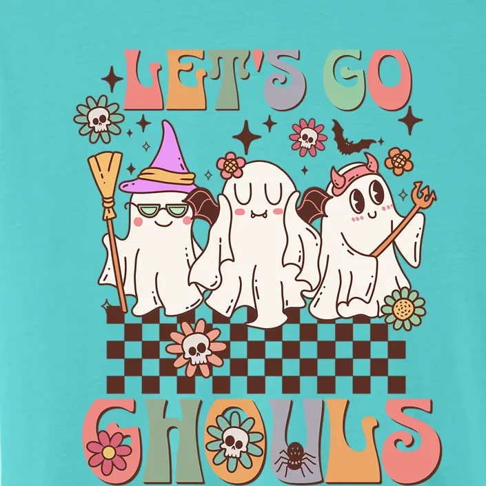 Lets Go Ghouls Halloween Ghost Costume Retro Groovy Great Gift ChromaSoft Performance T-Shirt