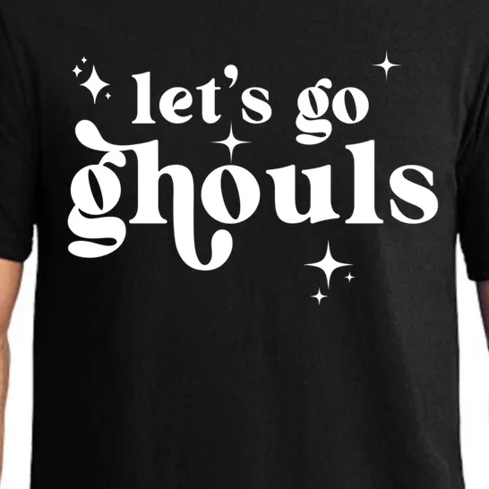 Lets Go Ghouls Halloween Graphic Design Gift Pajama Set