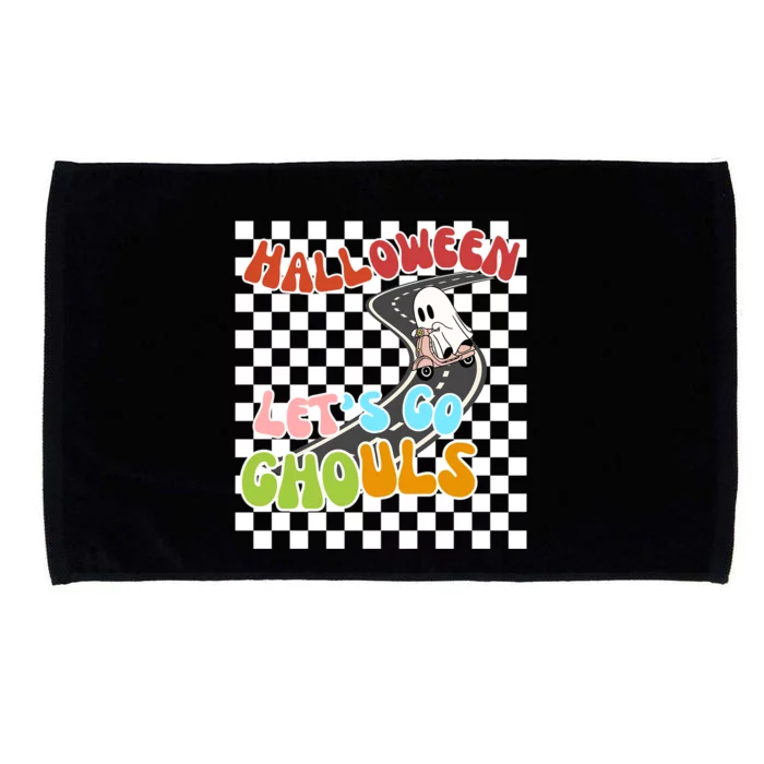 Lets Go Ghouls Halloween Haunted Night Squad Funny Gift Microfiber Hand Towel