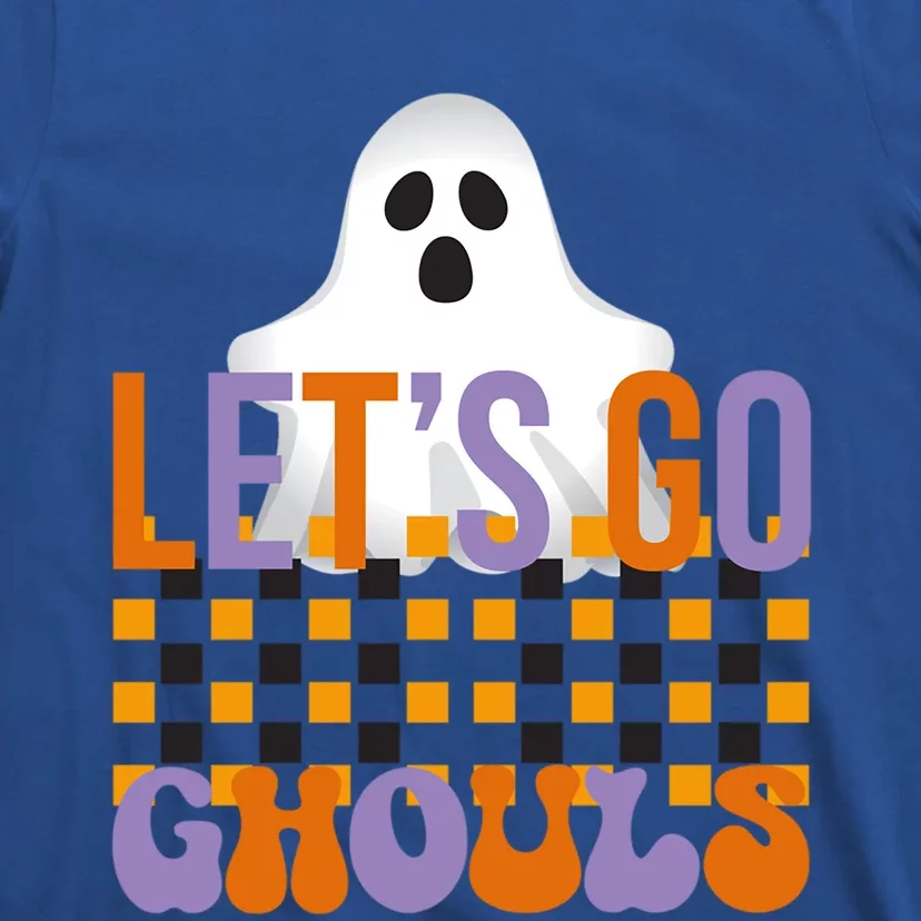 Lets Go Ghouls Outfit Costume Retro Groovy Halloween Ghost Great Gift T-Shirt