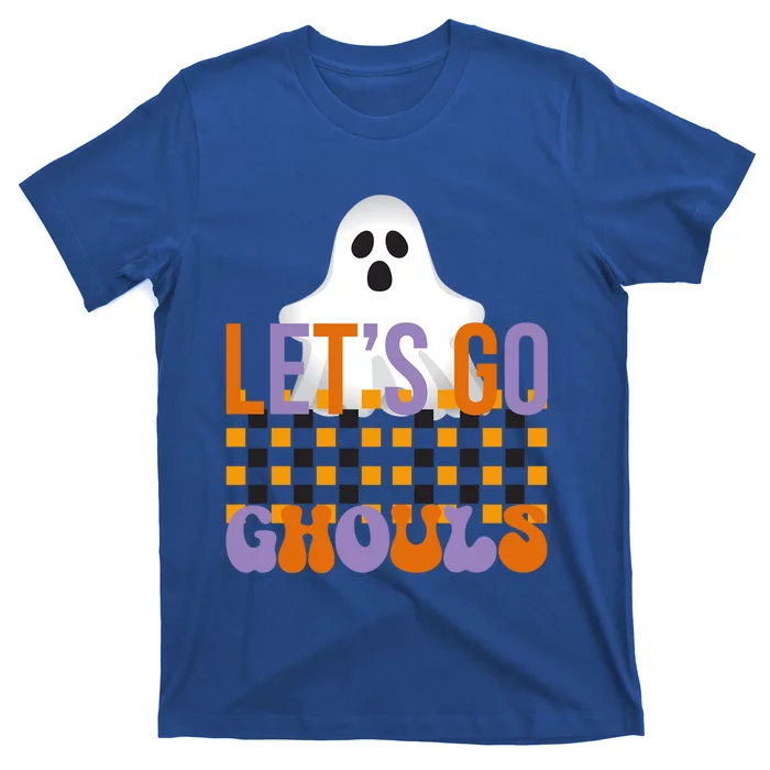 Lets Go Ghouls Outfit Costume Retro Groovy Halloween Ghost Great Gift T-Shirt