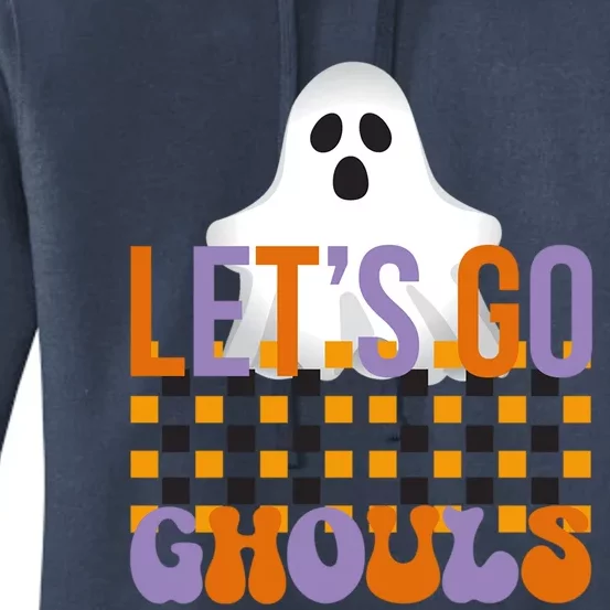 Lets Go Ghouls Outfit Costume Retro Groovy Halloween Ghost Great Gift Women's Pullover Hoodie