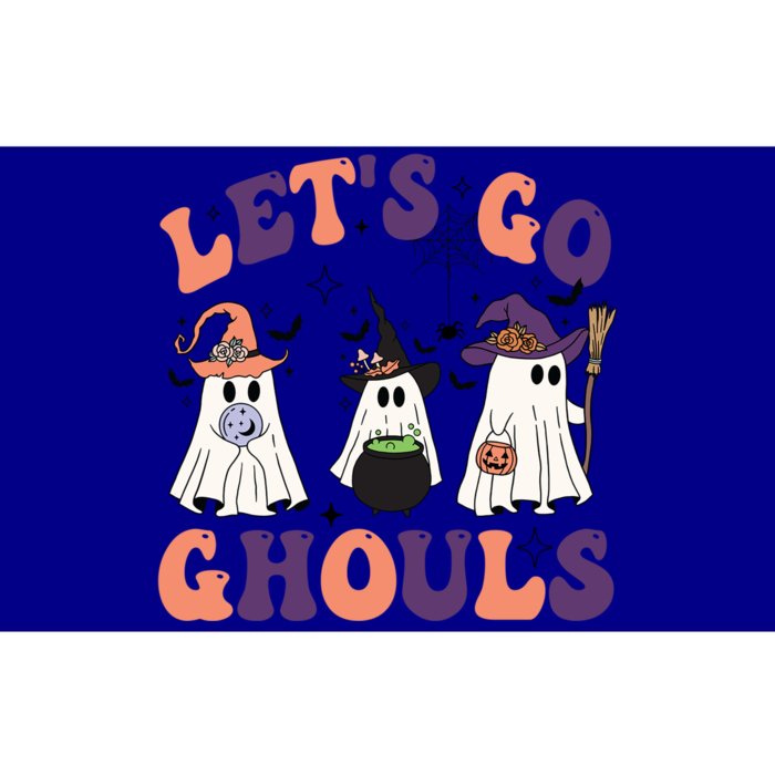 Lets Go Ghouls Funny Groovy Halloween Ghost Gift Bumper Sticker