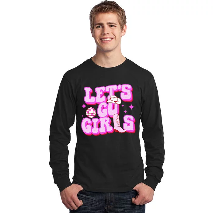 Lets Go Girls Cowgirl Boot Country Western Southern Cowgirl Tall Long Sleeve T-Shirt