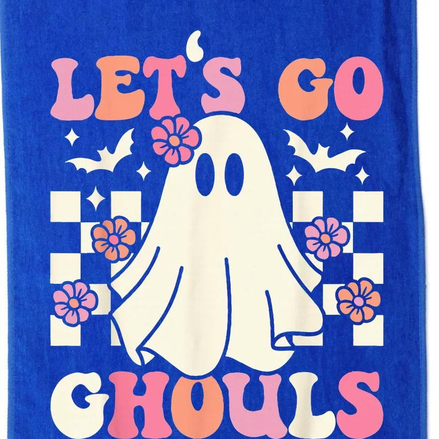 Lets Go Ghouls Halloween Ghost Costume Retro Groovy Platinum Collection Golf Towel