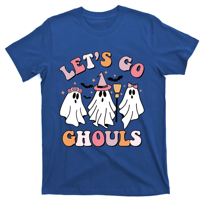 Lets Go Ghouls Retro Groovy Halloween Ghost Costume Gift T-Shirt