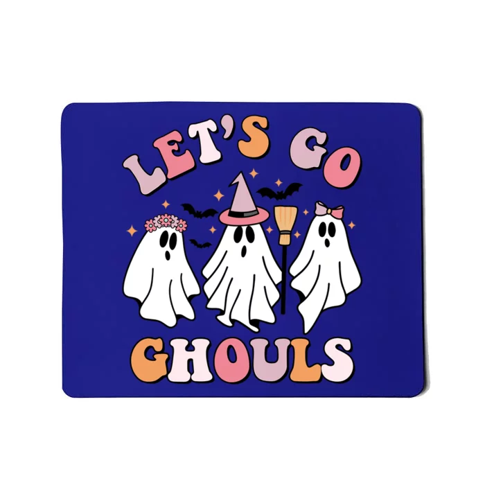 Lets Go Ghouls Retro Groovy Halloween Ghost Costume Gift Mousepad