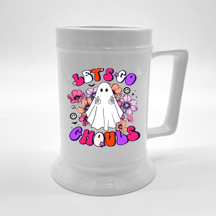 Lets Go Ghouls Halloween Bachelorette Bridal Party Gift Front & Back Beer Stein