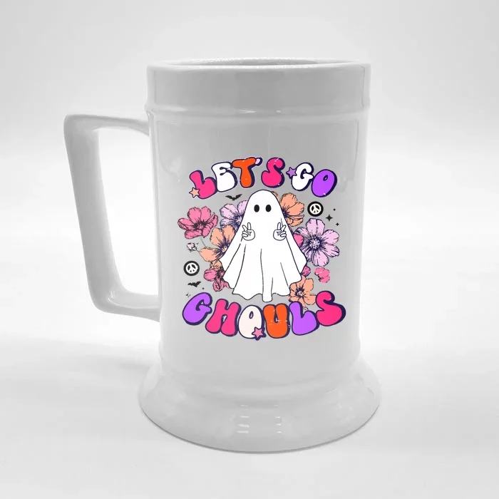 Lets Go Ghouls Halloween Bachelorette Bridal Party Gift Front & Back Beer Stein