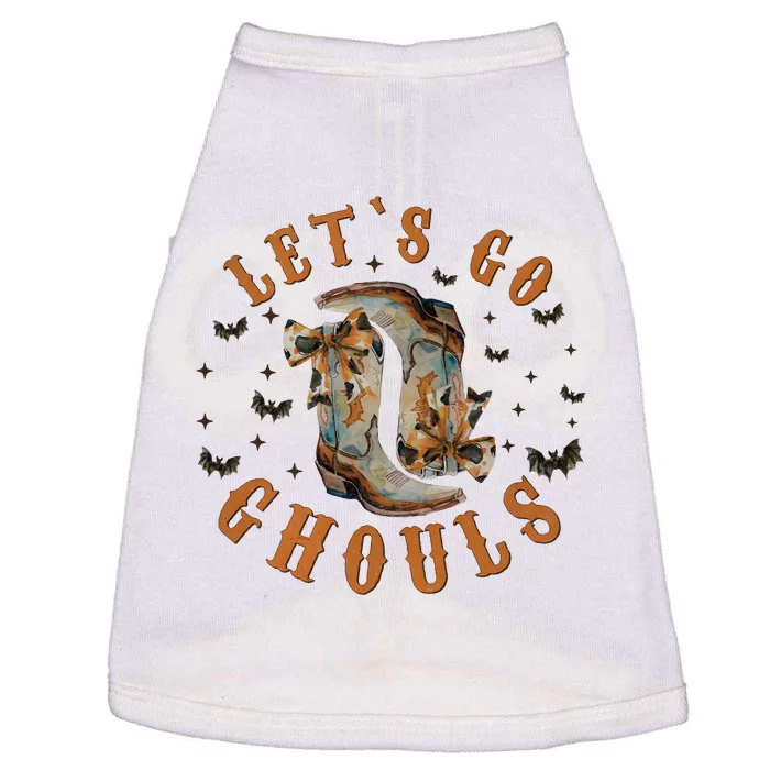 Lets Go Ghouls Halloween Cowgirl Doggie Tank