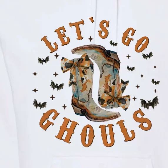 Lets Go Ghouls Halloween Cowgirl Premium Hoodie