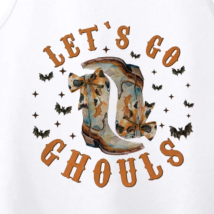 Lets Go Ghouls Halloween Cowgirl Performance Tank