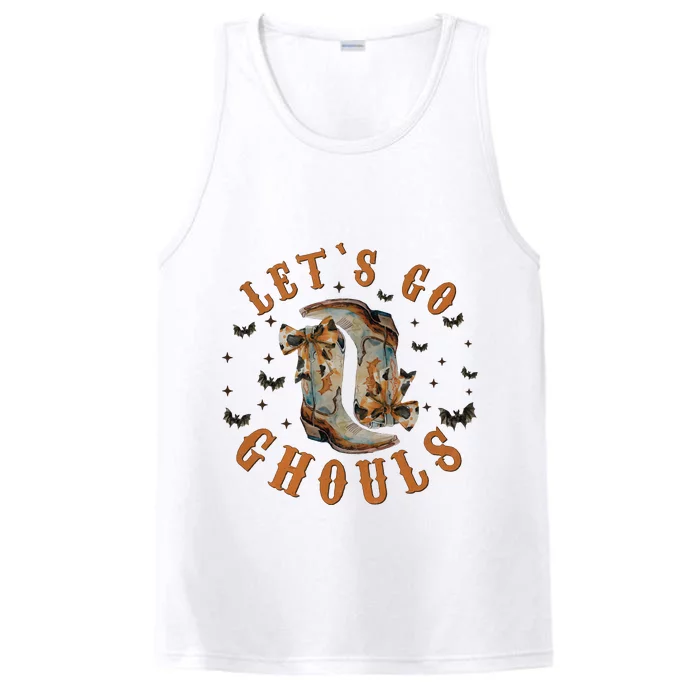 Lets Go Ghouls Halloween Cowgirl Performance Tank