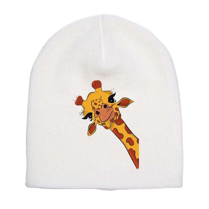 Love Giraffes  Giraffe Lovers Short Acrylic Beanie