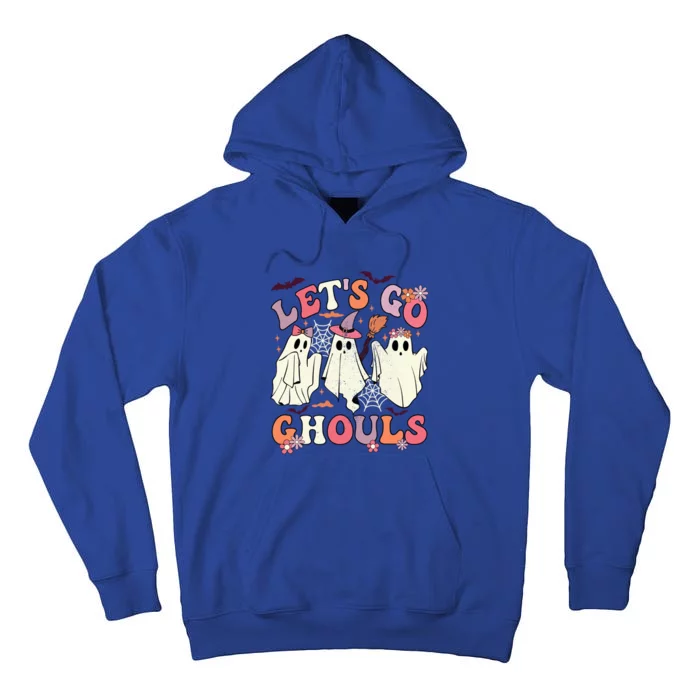 Lets Go Ghouls Halloween Spooky Season Retro Ghost Costume Gift Tall Hoodie