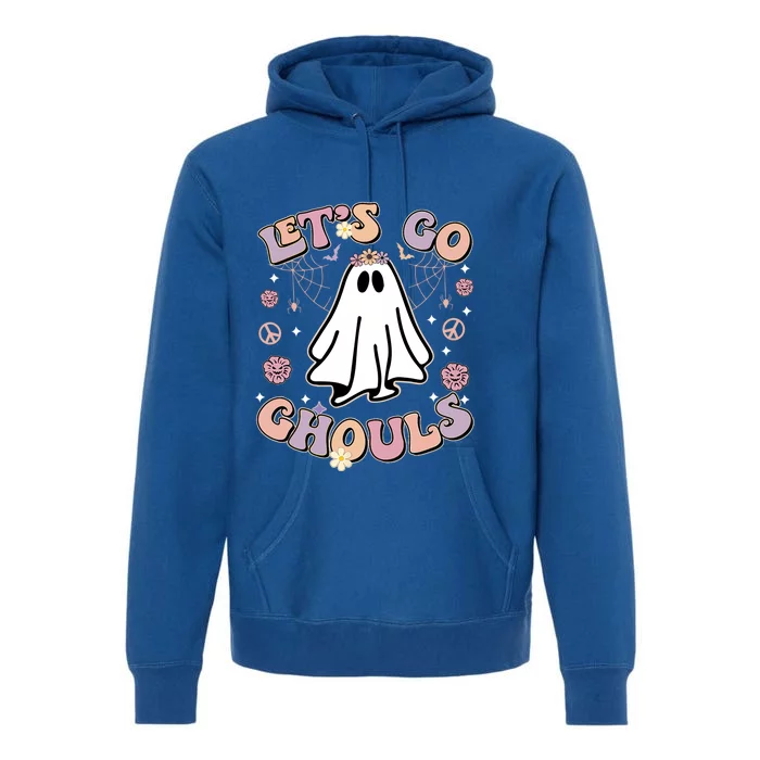 Let’S Go Ghouls Funny Ghost Cute Graphic Halloween Gift Premium Hoodie