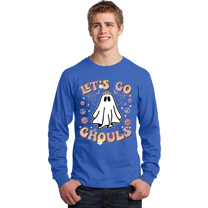 Let’S Go Ghouls Funny Ghost Cute Graphic Halloween Gift Tall Long Sleeve T-Shirt