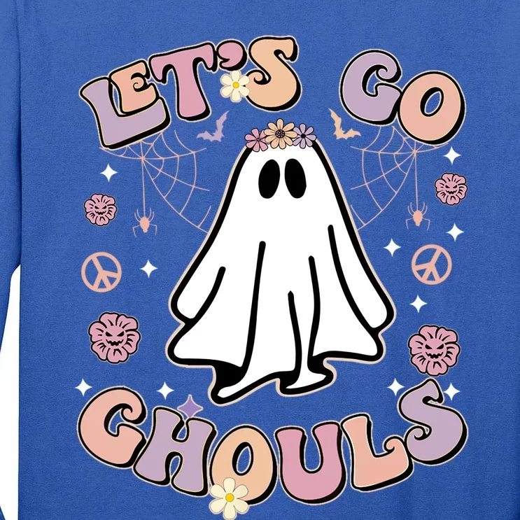 Let’S Go Ghouls Funny Ghost Cute Graphic Halloween Gift Tall Long Sleeve T-Shirt