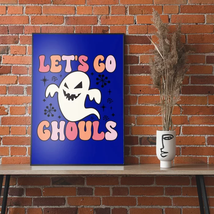 Lets Go Ghouls Retro Halloween Ghost Cute Gift Poster