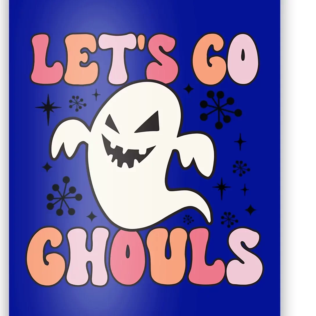 Lets Go Ghouls Retro Halloween Ghost Cute Gift Poster