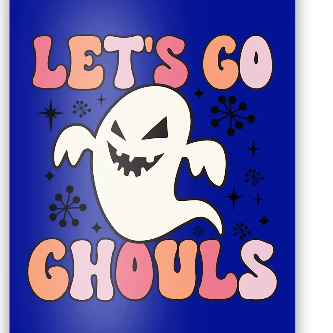 Lets Go Ghouls Retro Halloween Ghost Gift Poster