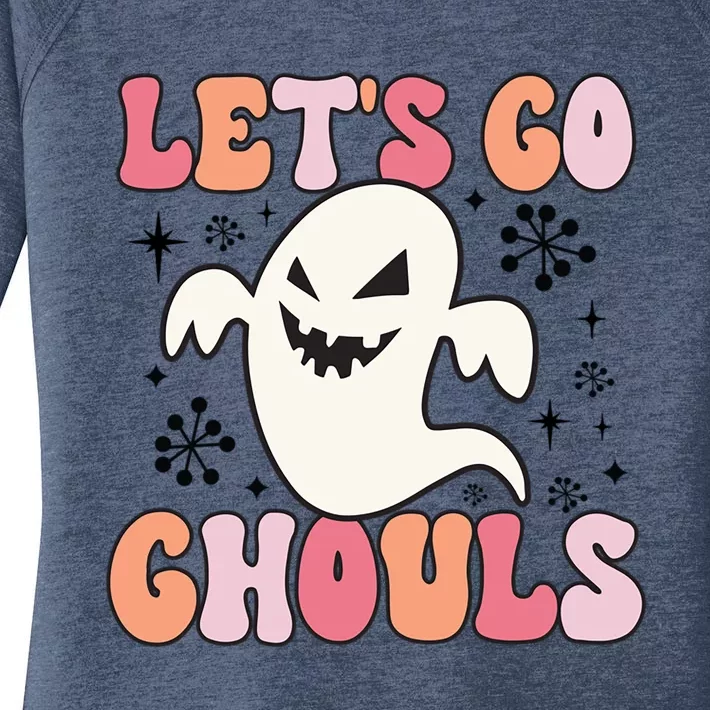 Lets Go Ghouls Retro Halloween Ghost Gift Women's Perfect Tri Tunic Long Sleeve Shirt