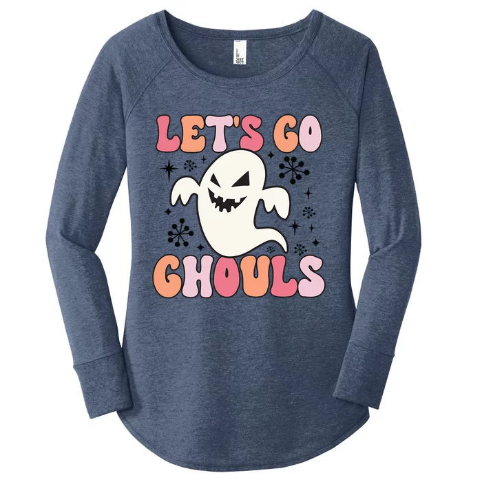 Lets Go Ghouls Retro Halloween Ghost Gift Women's Perfect Tri Tunic Long Sleeve Shirt