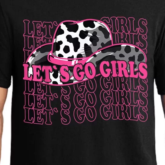 Let´s Go girl - Country Southern Western Cow pattern Pajama Set