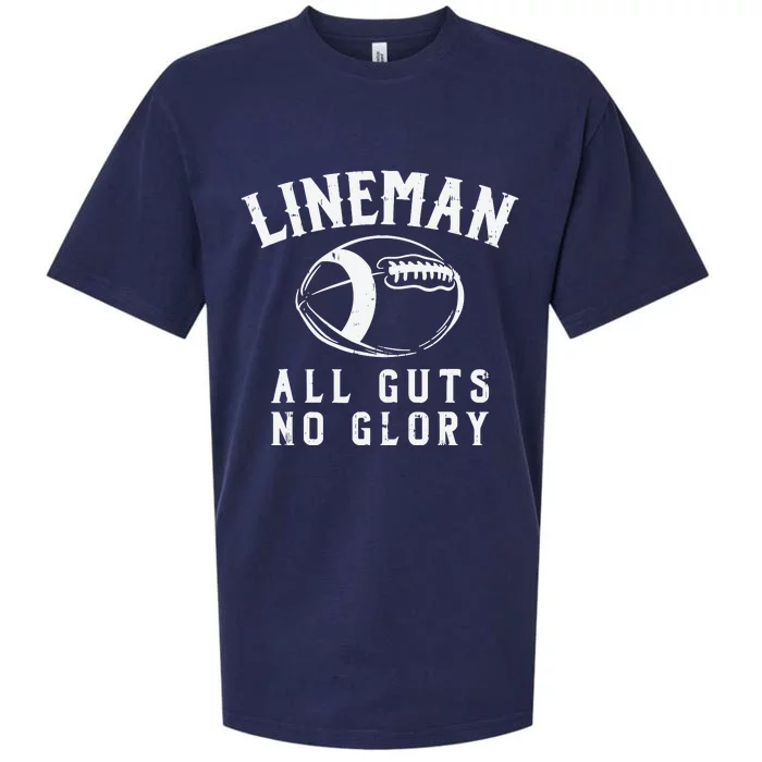 Lineman Guts Glory Funny American Football Gridiron Gift Sueded Cloud Jersey T-Shirt