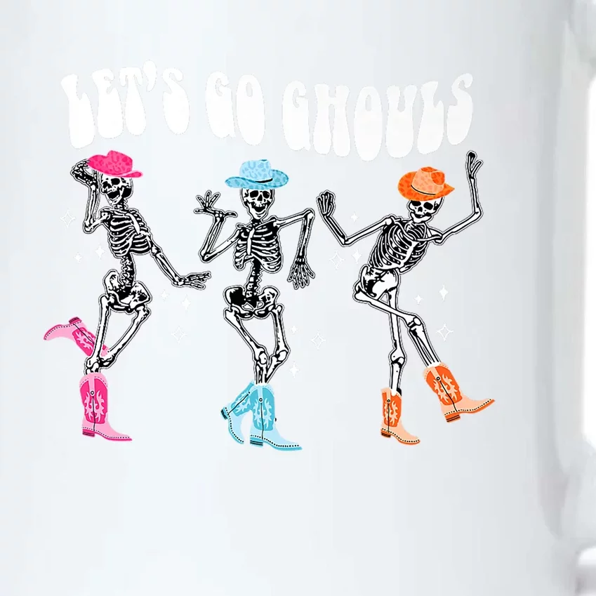 Lets Go Ghouls Skeleton Dance Retro Halloween Scary Horror Gift Black Color Changing Mug