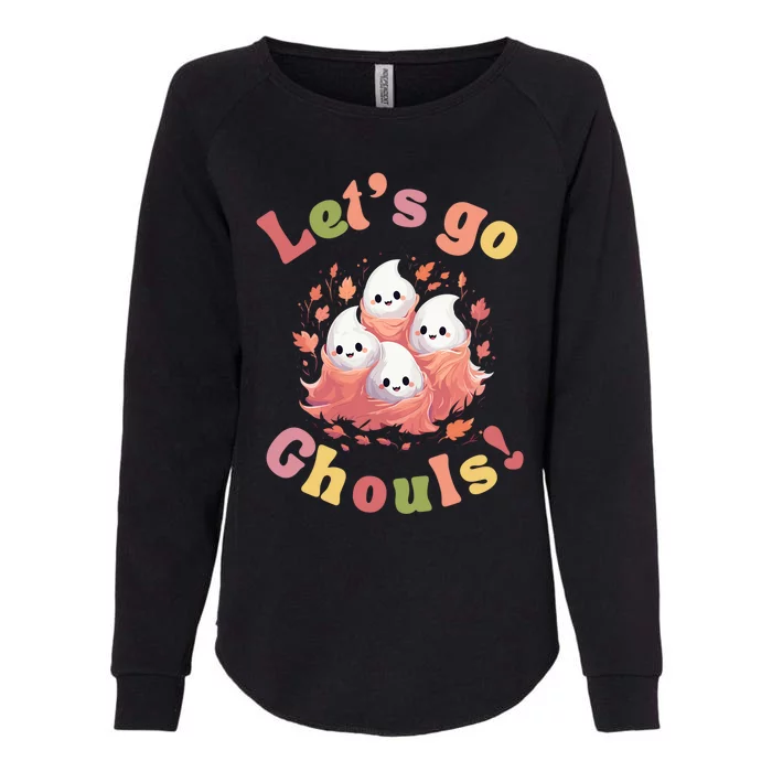 Lets Go Ghouls Pastel Halloween Ghosts Great Gift Womens California Wash Sweatshirt