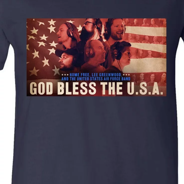 Lee Greenwood God Bless The USA V-Neck T-Shirt