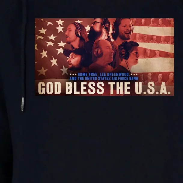 Lee Greenwood God Bless The USA Womens Funnel Neck Pullover Hood