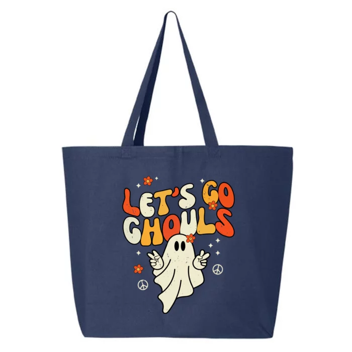 Lets Go Ghouls Ghost Retro Halloween Costume 25L Jumbo Tote