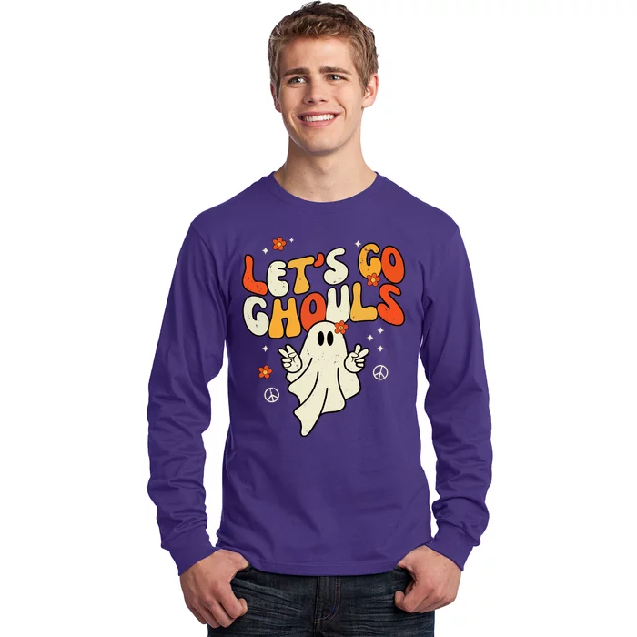 Lets Go Ghouls Ghost Retro Halloween Costume Long Sleeve Shirt