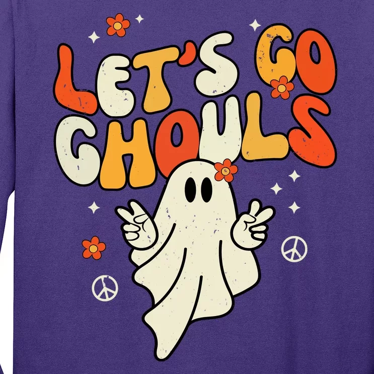 Lets Go Ghouls Ghost Retro Halloween Costume Long Sleeve Shirt