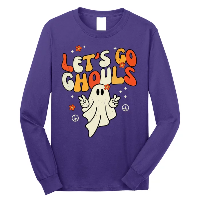 Lets Go Ghouls Ghost Retro Halloween Costume Long Sleeve Shirt