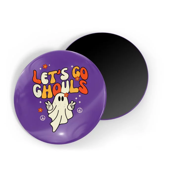 Lets Go Ghouls Ghost Retro Halloween Costume Magnet